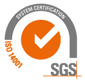 SGS ISO 14001 system certification anaranjado plomo