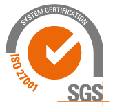SGS ISO 27001 system certification anaranjado plomo